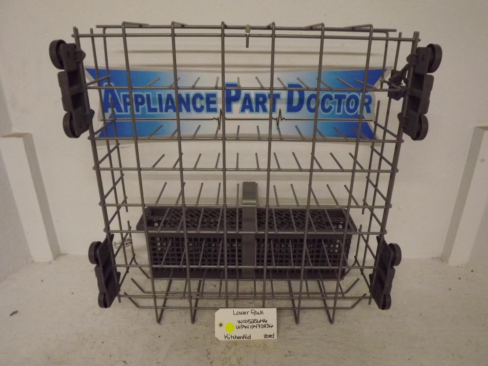 KitchenAid Dishwasher W10525646 WPW10473836 Lower Rack Used KitchenAid Dishwasher W10525646 WPW10473836 Lower Rack Used